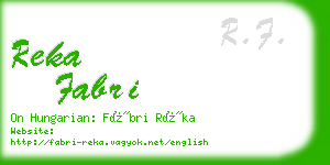 reka fabri business card